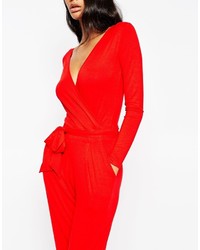 roter Jumpsuit von Asos