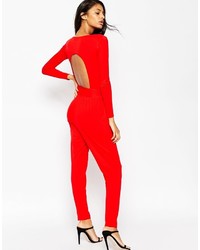 roter Jumpsuit von Asos