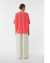 roter Kurzarmpullover von Comma
