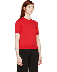 roter Kurzarmpullover von Comme des Garcons