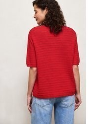 roter Kurzarmpullover von STREET ONE STUDIO