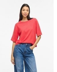 roter Kurzarmpullover von Vila