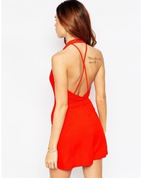 roter kurzer Jumpsuit von Asos