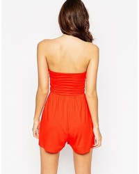 roter kurzer Jumpsuit von Asos