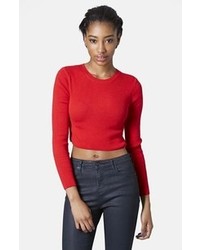 roter kurzer Pullover