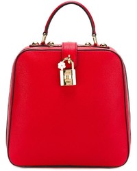 roter Leder Rucksack von Dolce & Gabbana