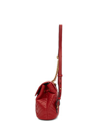 roter Leder Rucksack von Gucci