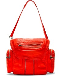 roter Leder Rucksack von Alexander Wang