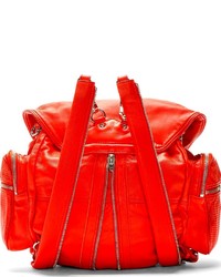 roter Leder Rucksack von Alexander Wang