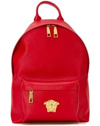 roter Leder Rucksack von Versace