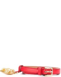roter Ledergürtel von Dolce & Gabbana