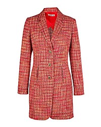 roter Mantel aus Bouclé von Brigitte von Boch