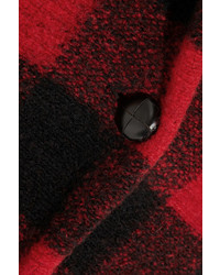 roter Mantel mit Schottenmuster von Etoile Isabel Marant
