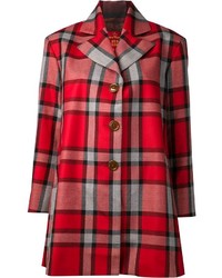roter Mantel mit Schottenmuster von Vivienne Westwood