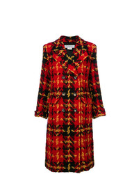 roter Mantel mit Schottenmuster von Yves Saint Laurent Vintage