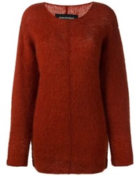 roter Mohair Pullover