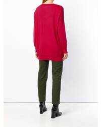 roter Oversize Pullover von Snobby Sheep