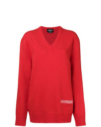 roter Oversize Pullover von Calvin Klein 205W39nyc