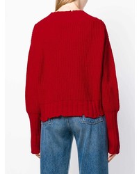 roter Oversize Pullover von MSGM