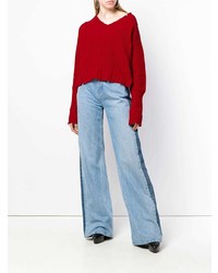 roter Oversize Pullover von MSGM