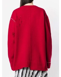 roter Oversize Pullover von Ambush