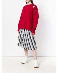 roter Oversize Pullover von Ambush