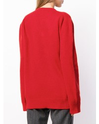 roter Oversize Pullover von Calvin Klein 205W39nyc