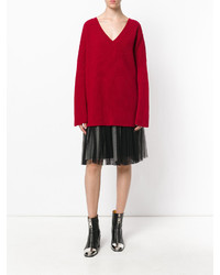 roter Oversize Pullover von Stella McCartney