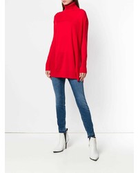 roter Oversize Pullover von Woolrich