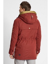 roter Parka mit einem Schwalbenschwanz von khujo