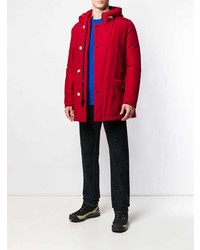 roter Parka von Woolrich