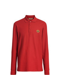 roter Polo Pullover aus Baumwolle