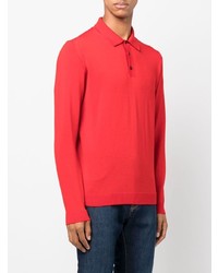 roter Polo Pullover von Roberto Collina