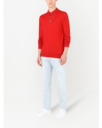 roter Polo Pullover von Dolce & Gabbana