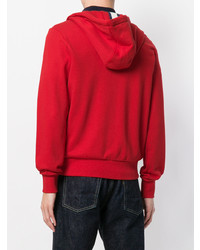 roter Pullover mit einem Kapuze von Sun 68