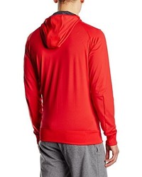 roter Pullover mit einem Kapuze von Asics