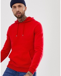 roter Pullover mit einem Kapuze von ASOS DESIGN