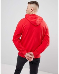 roter Pullover mit einem Kapuze von ONLY & SONS