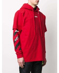 roter Pullover mit einem Kapuze von Off-White
