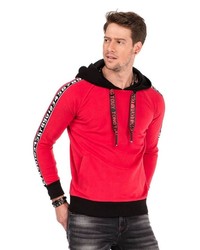 roter Pullover mit einem Kapuze von Cipo & Baxx
