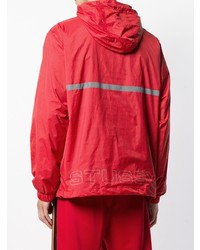 roter Pullover mit einem Kapuze von Stussy