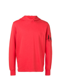 roter Pullover mit einem Kapuze von CP Company