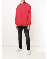 roter Pullover mit einem Kapuze von Represent