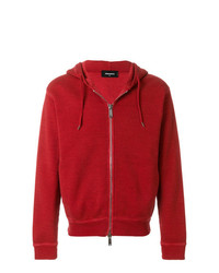 roter Pullover mit einem Kapuze von DSQUARED2