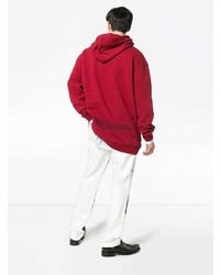 roter Pullover mit einem Kapuze von Calvin Klein 205W39nyc