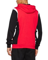 roter Pullover mit einem Kapuze von erima