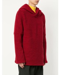 roter Pullover mit einem Kapuze von Strateas Carlucci