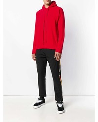 roter Pullover mit einem Kapuze von Laneus