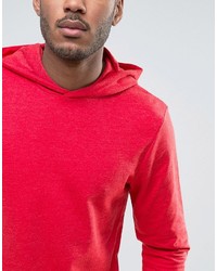 roter Pullover mit einem Kapuze von ONLY & SONS