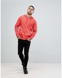 roter Pullover mit einem Kapuze von Asos
